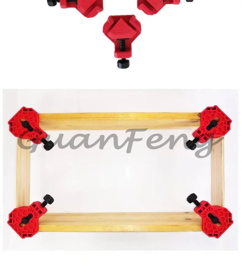 Woodworking Quick Clamps - 4‑Pack 90‑Degree Right‑Angle Corner Clamps, Quick‑Adjust
