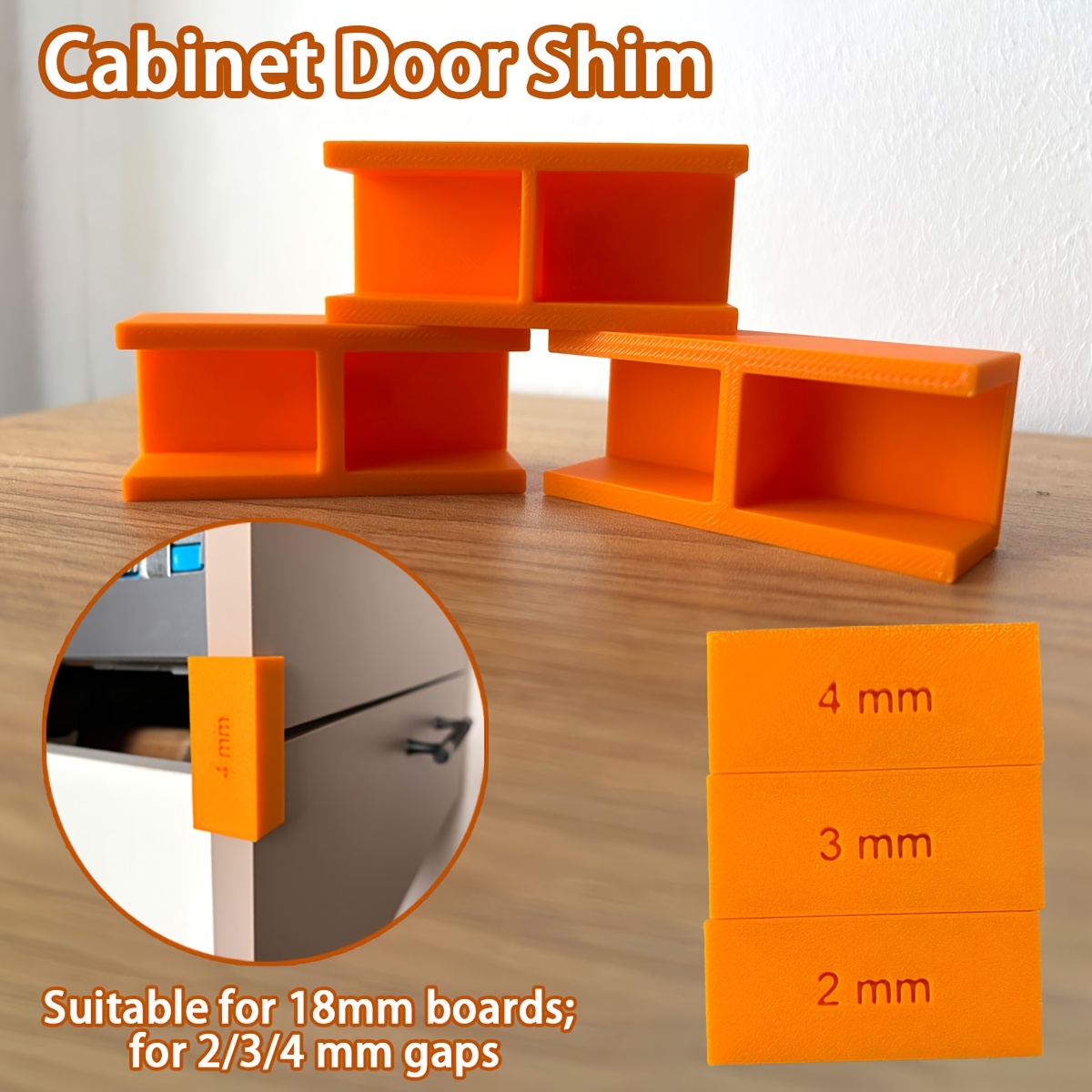 Woodworking Zone - Cabinet Door Shim Spacer,Adjustable Wood Panel
