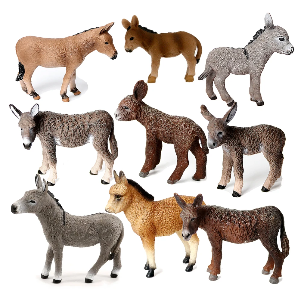 Woodworking Horse - Donkey Model Toy Animals Figures Farm