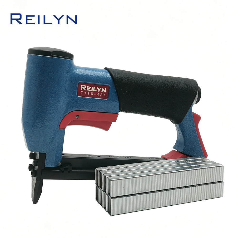 Woodworking Nail Gun - Reilyn 7116-421 Pneumatic Upholstery Stapler 22GA