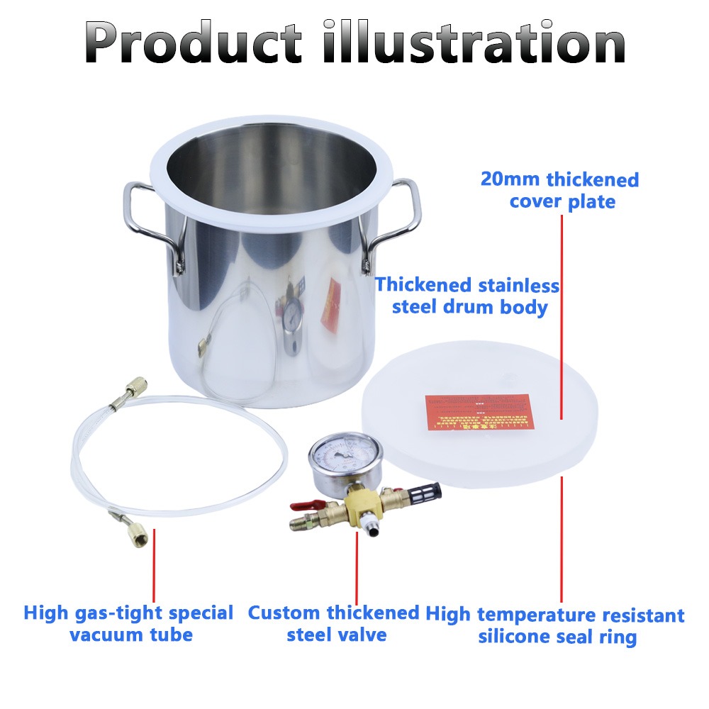 6L Upgraded Tempered Glass Lid - Woodworking Vacuum Press ulasan dan harga