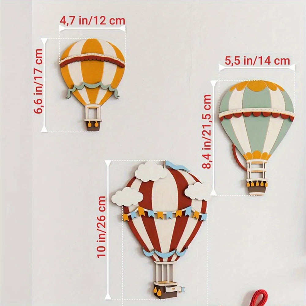 3D Wooden Hot Air Balloon Deco - Woodworking Zone ulasan dan harga