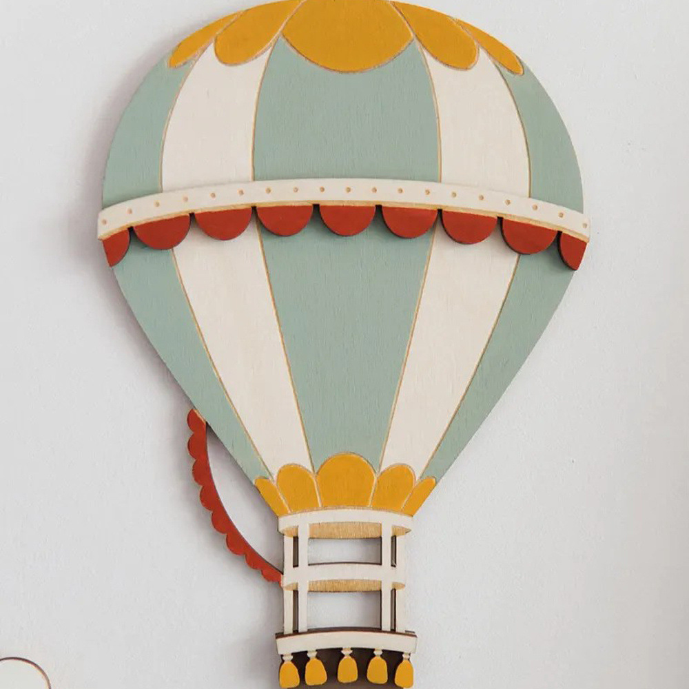 3D Wooden Hot Air Balloon Deco - Woodworking Zone ulasan dan harga