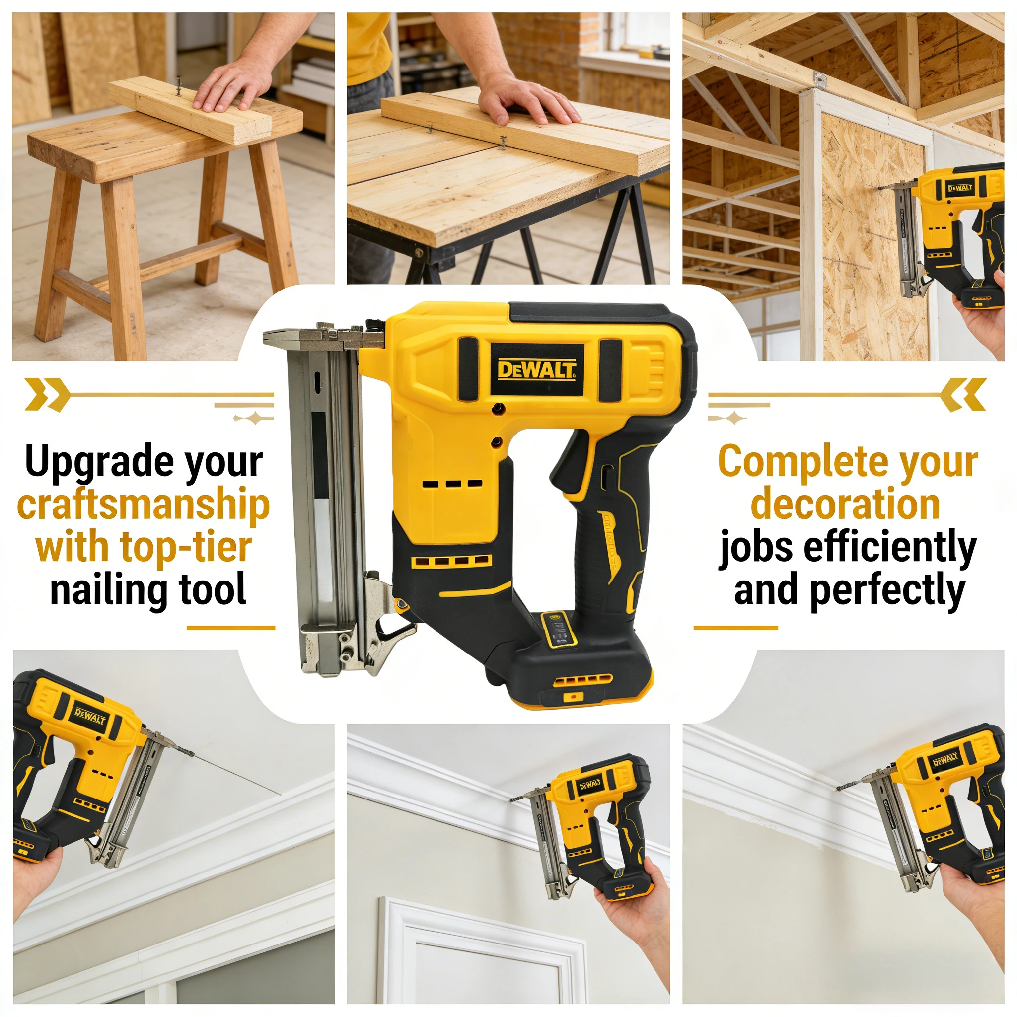 DEWALT Compact 18 Gauge Cordle - Woodworking Nail Gun ulasan dan harga