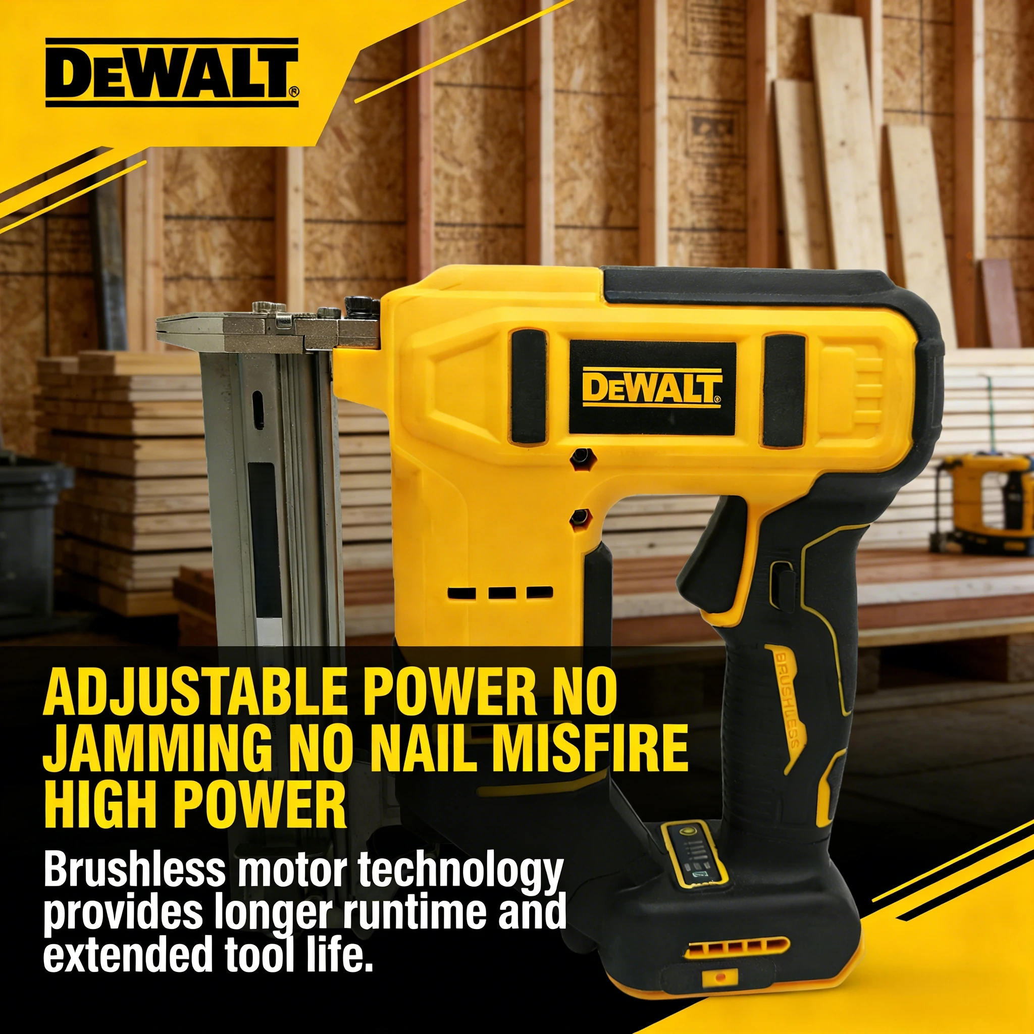 DEWALT Compact 18 Gauge Cordle - Woodworking Nail Gun ulasan dan harga
