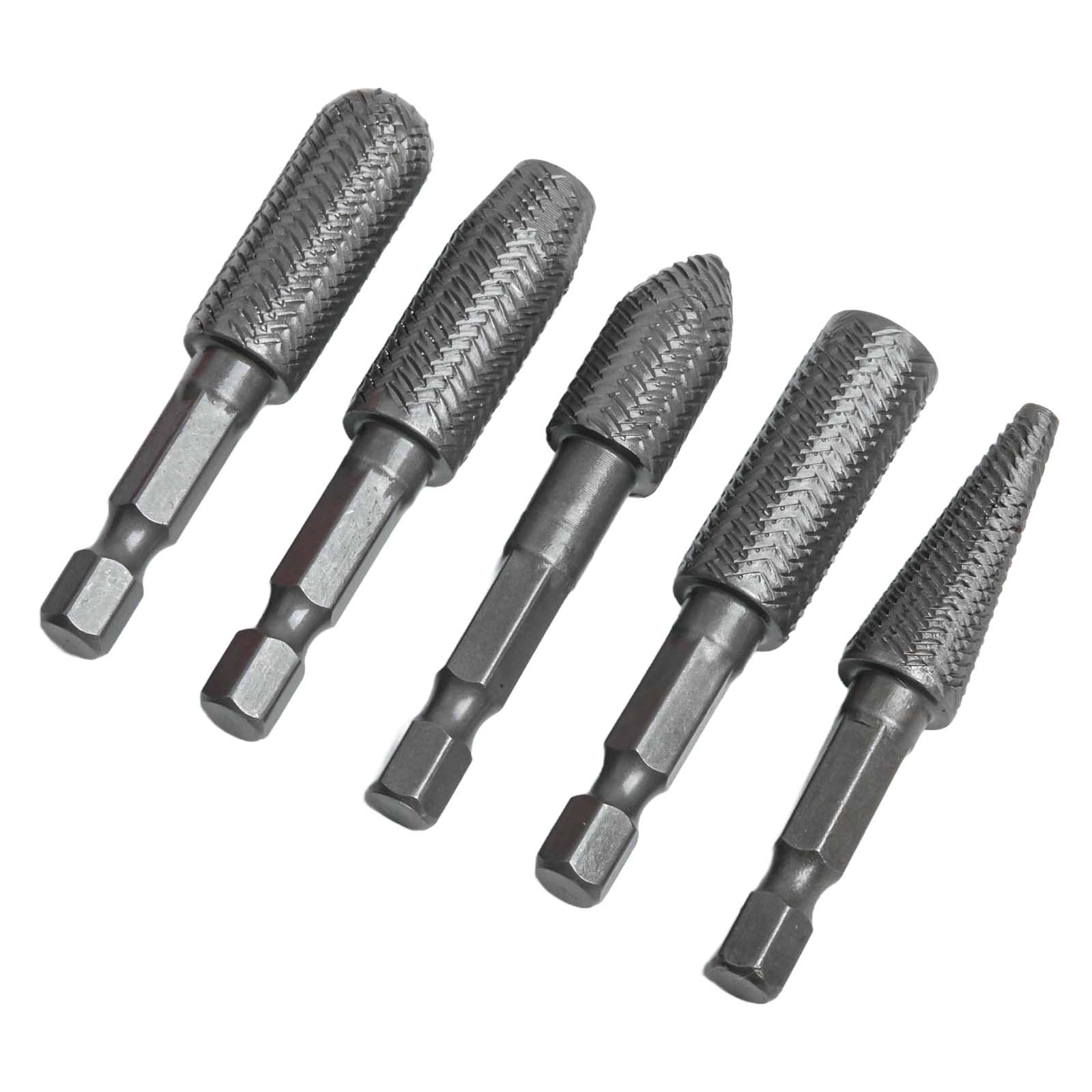 5Pcs Rotary Rasp 1/4inch Hex S - Woodworking Files And Rasps ulasan dan harga