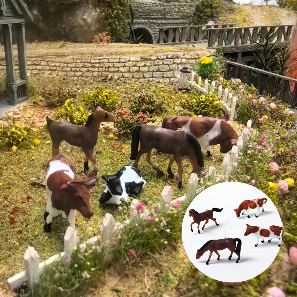 HO Scale Mini Farm Animal Figu - Woodworking Horse ulasan dan harga
