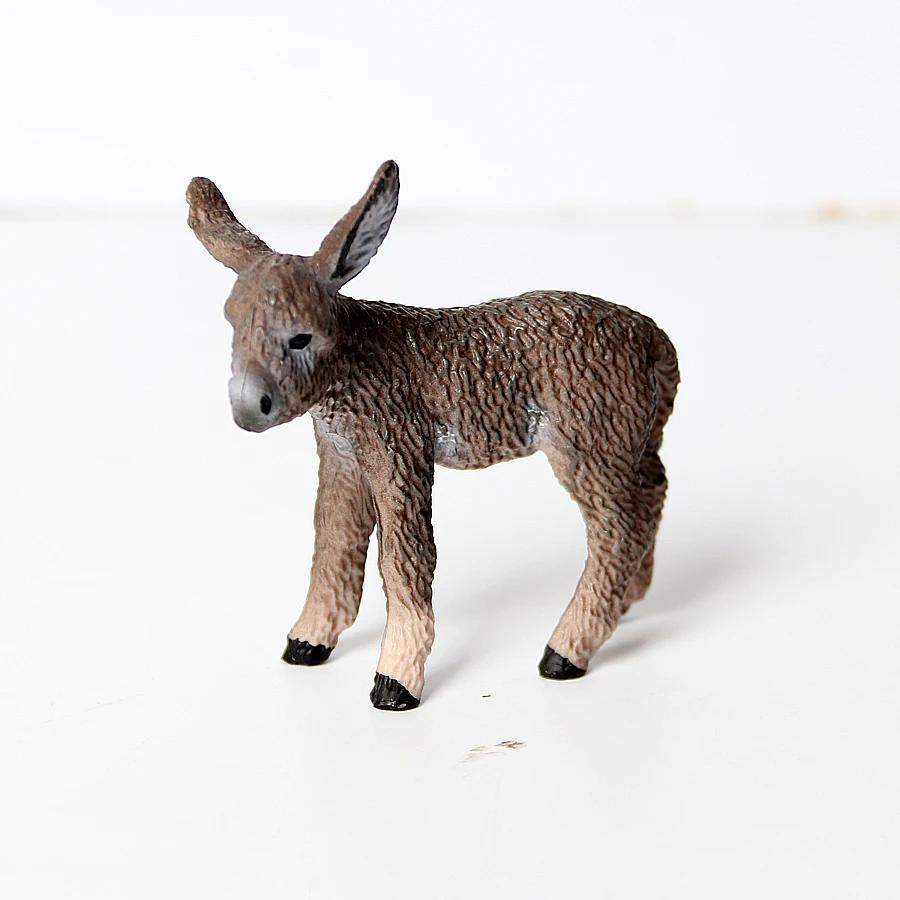 Donkey Model Toy Animals Figur - Woodworking Horse ulasan dan harga