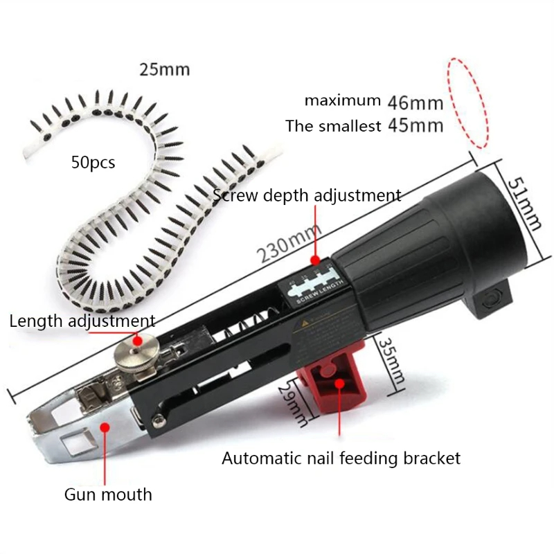 Electric Drill Adpater Automat - Woodworking Nail Gun ulasan dan harga