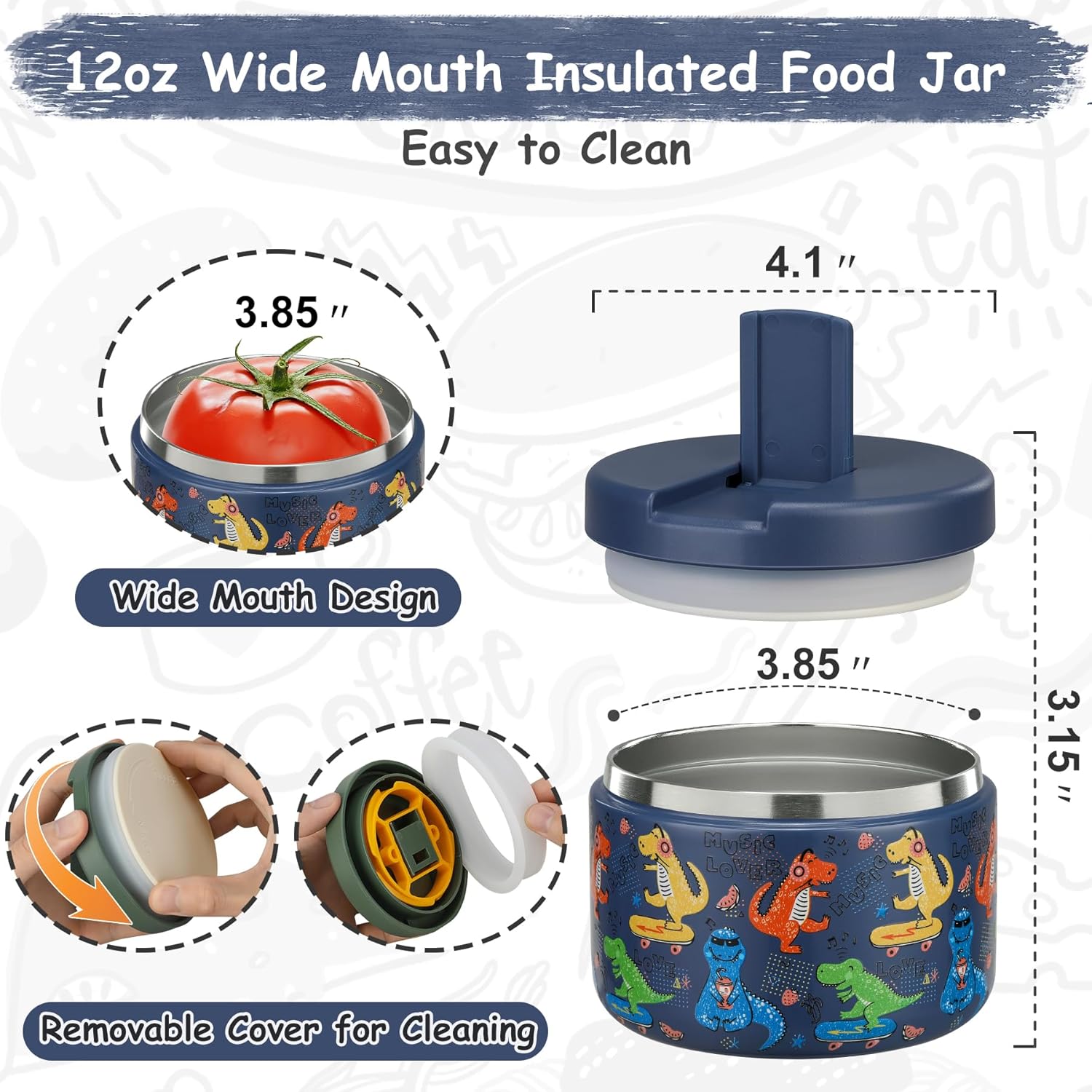12oz Insulated Vacuum Food Jar - Woodworking Vacuum Press ulasan dan harga