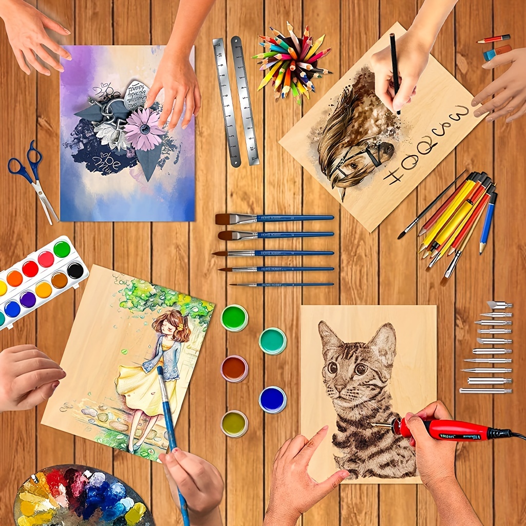 4/8 Pieces of Wood for Crafts  - Woodworking Zone ulasan dan harga